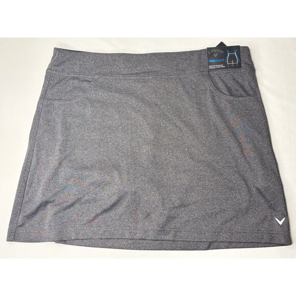 Callaway Women’s L Truesculpt Opti-Dri Black Heathered Golf Skort New With Tags - Picture 1 of 7